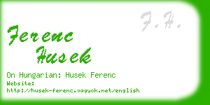 ferenc husek business card